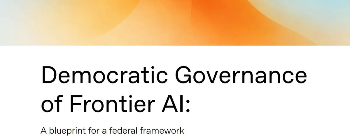 OpenAI, 연방 AI 거버넌스 청사진 발표 — RSI 집중
