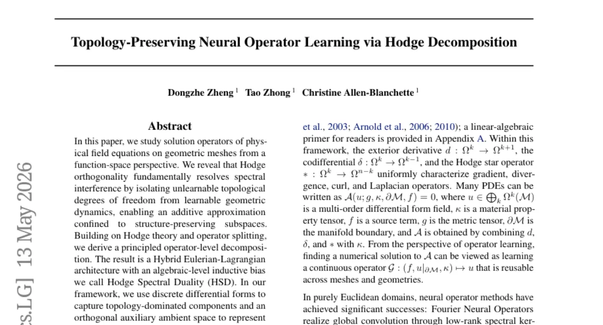 프린스턴, 물리 방정식 해결사 Hodge Spectral Duality — 기하 메시 위에서 스펙트럼 간섭 해소