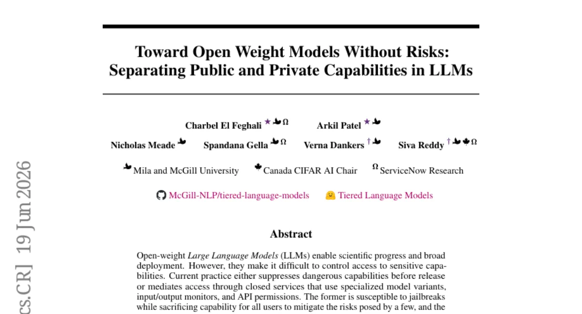 Mila, 단일 가중치로 다중 능력 수준 제어 — Tiered Language Model (TLM) 제안