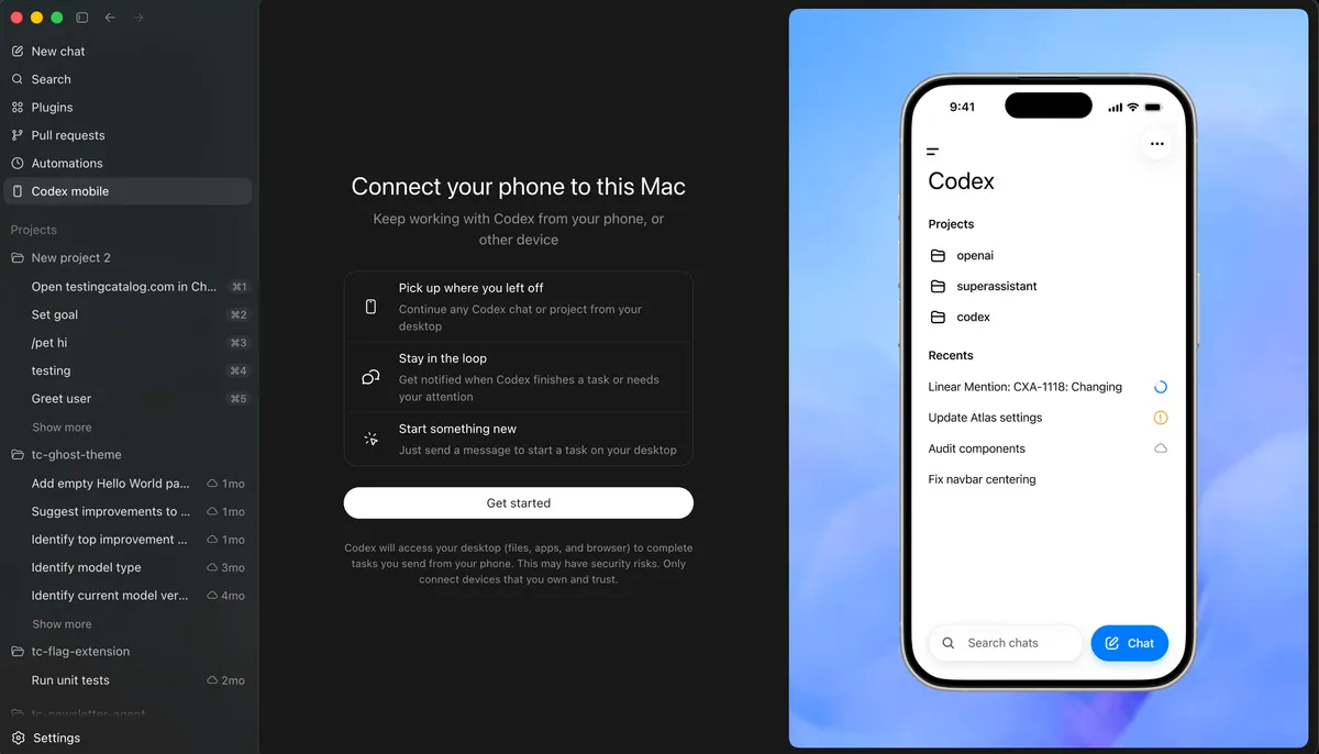 OpenAI, ChatGPT 모바일 앱에 Codex 미리보기 추가 — iOS·Android