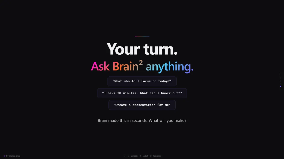 ClickUp, Brain² AI 출시 — 전체 워크스페이스 컨텍스트로 작업 완료