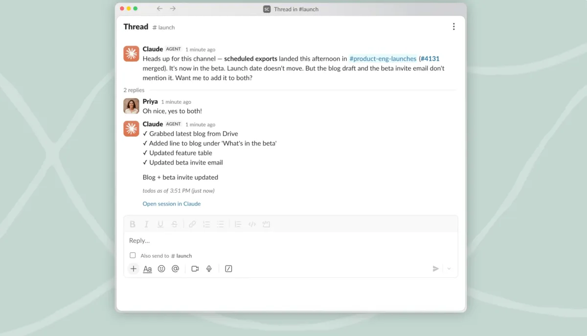 Anthropic, Slack 상시 AI 에이전트 'Claude Tag' 출시 — 조직 컨텍스트 수집 전략
