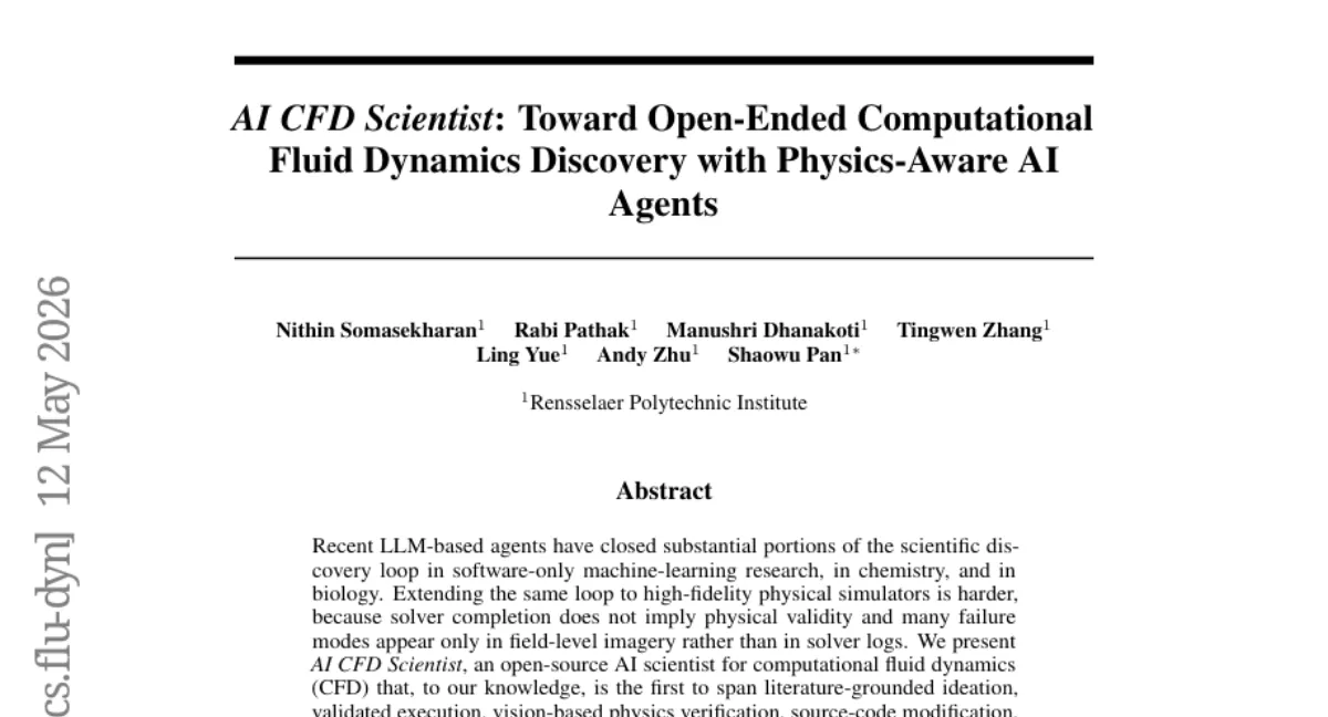 AI CFD Scientist: OpenFOAM 기반 유체 시뮬레이션 자동화 — DNS 대비 벽면 마찰 7.89% 개선