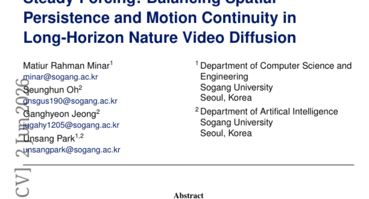 Steady-Forcing: 장기 자연 영상 생성에서 안정성과 움직임의 균형을 잡는 방법