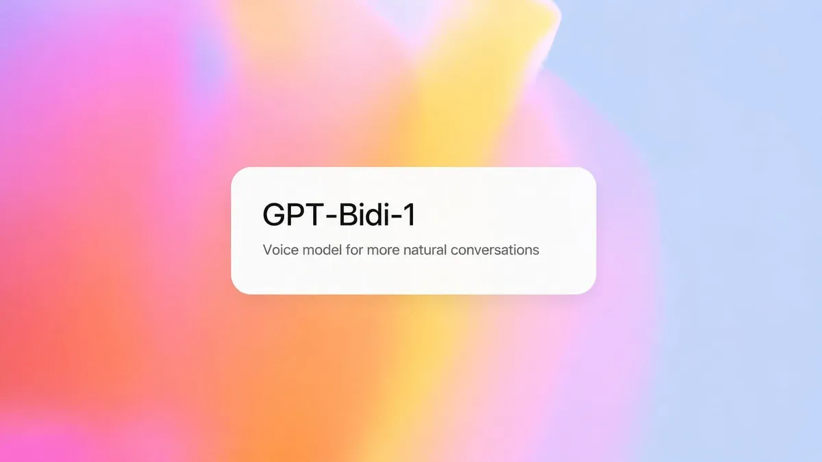 OpenAI, ChatGPT 음성 모드에 양방향 오디오 모델 GPT-Bidi-1 준비