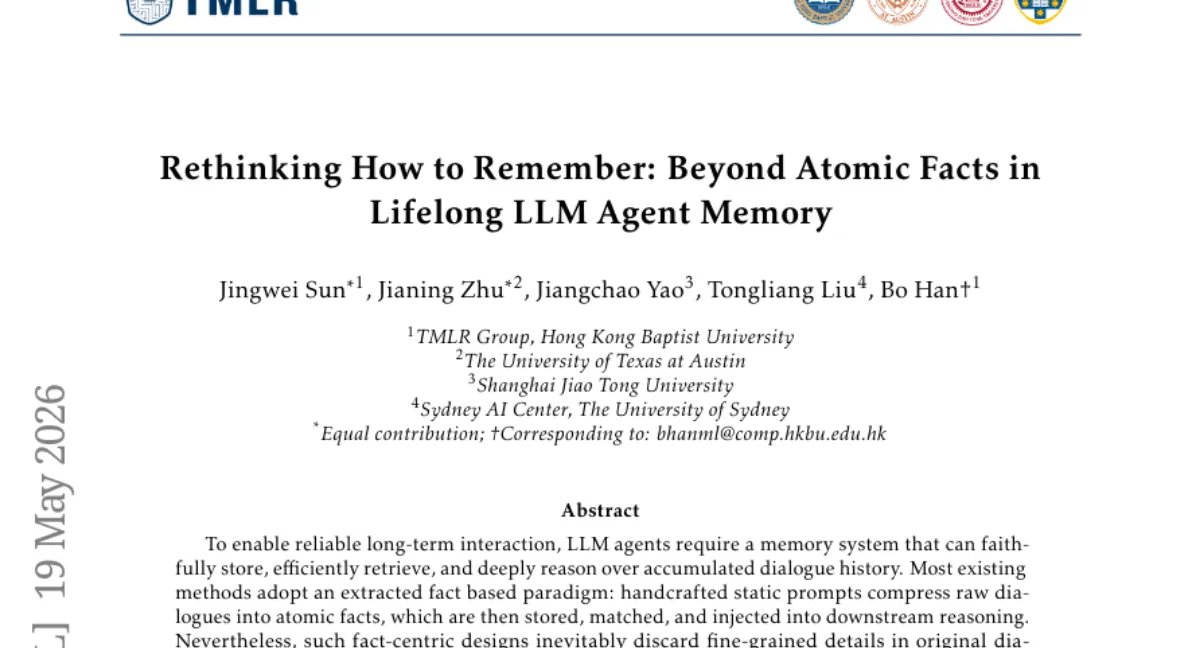 TriMem: 세 가지 표현 입도로 LLM 에이전트 장기 대화 메모리 개선 — LoCoMo/PerLTQA SOTA