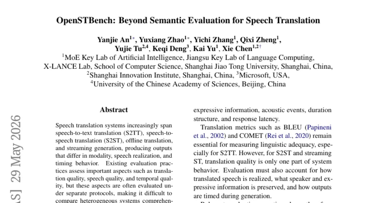 OpenSTBench: 음성 번역 시스템을 통합 평가하는 다차원 벤치마크