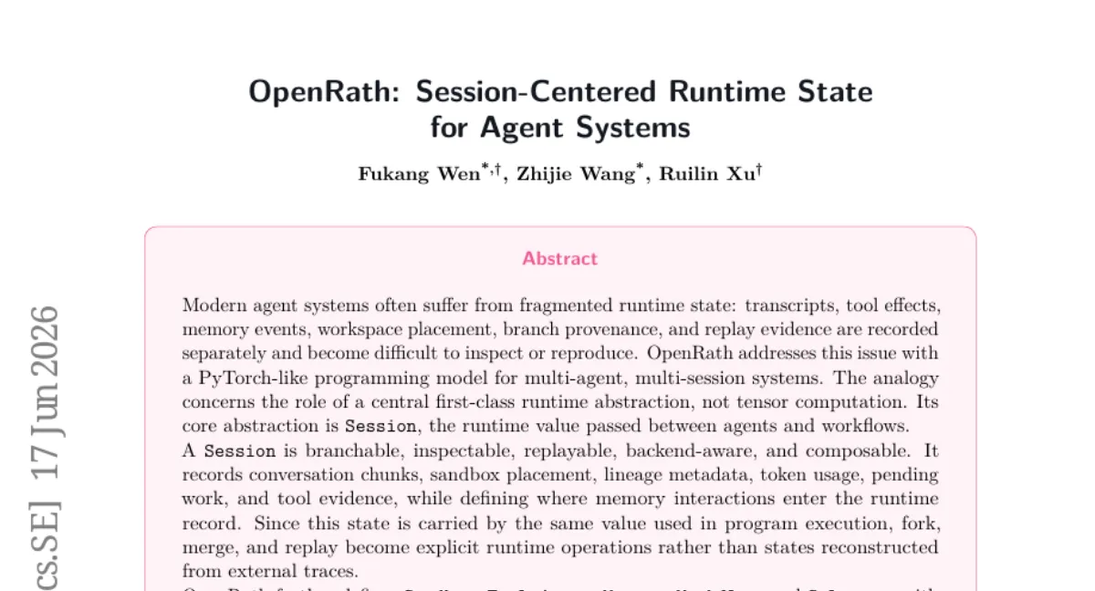 OpenRath: Session 기반 멀티 에이전트 런타임 — 감사 가능한 조합을 위한 PyTorch 스타일 추상화