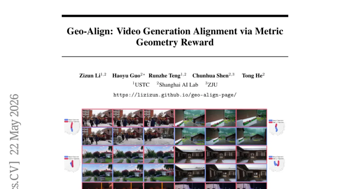 Geo-Align: 강화학습으로 카메라 제어 정밀도를 높인 비디오 재렌더링 — 회전·이동 오차 30% 이상 감소