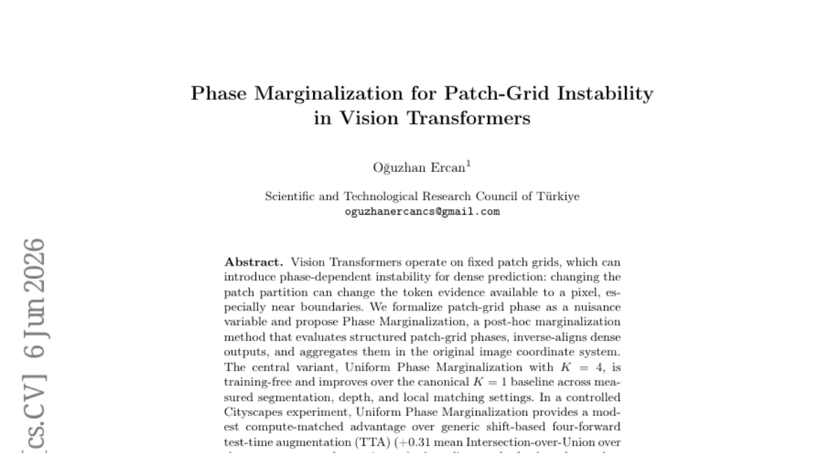 Phase Marginalization: ViT 패치 그리드 위상 문제를 해결하는 사후 주변화 기법