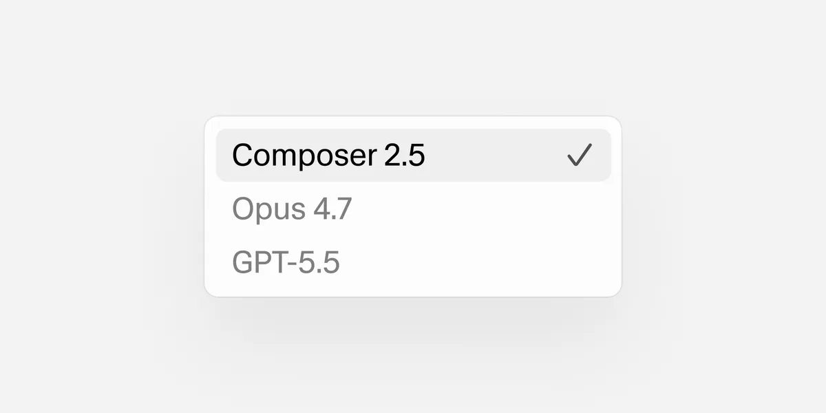 Cursor, Composer 2.5 출시 — 비용 효율 최대 10배 향상