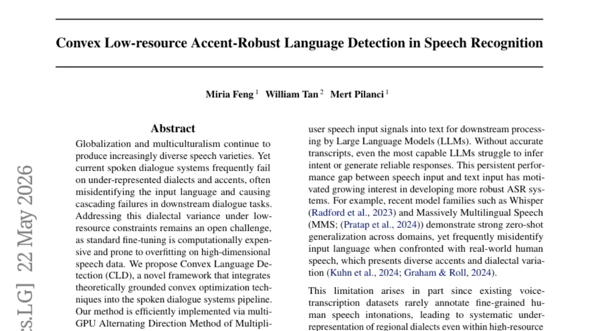 Stanford, 저자원 방언에서 97-98% 정확도의 언어 탐지 — Convex Language Detection (CLD)