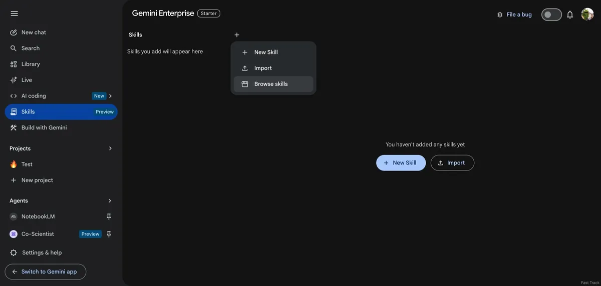Google, Gemini Enterprise 에 Skills Marketplace 통합 테스트 중