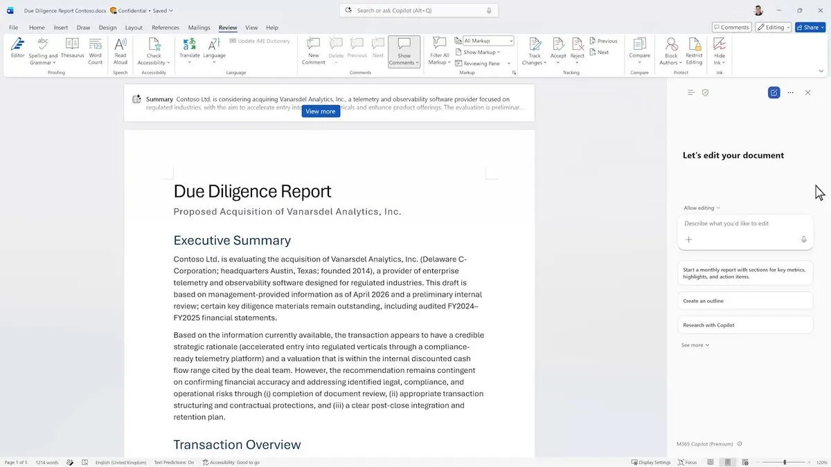 Nadella 'Copilot now tracks changes, leaves comments' — Word에 동료급 AI 에이전트