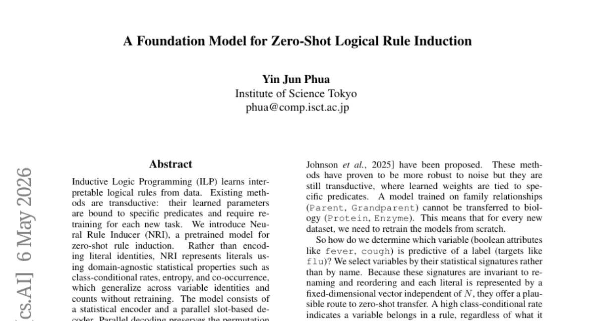 Neural Rule Inducer: 제로샷 규칙 귀납을 위한 사전학습 모델