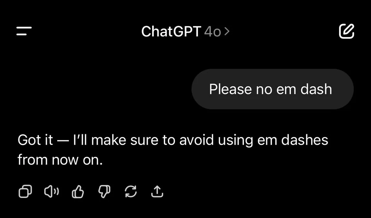 Jim Fan "no em dash should be baked into pretraining" — LLM identity hardwired