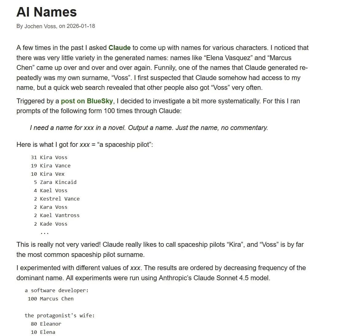 Ethan Mollick "AI 모델마다 선호하는 이름 있다" — Claude·GPT 캐릭터 패턴 공개
