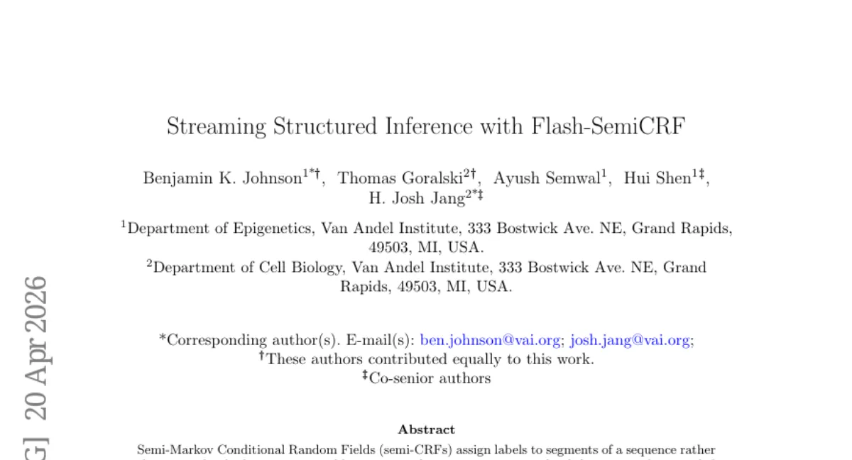 Flash-SemiCRF: Exact segment-level inference on 100K+ sequences with 100x memory reduction