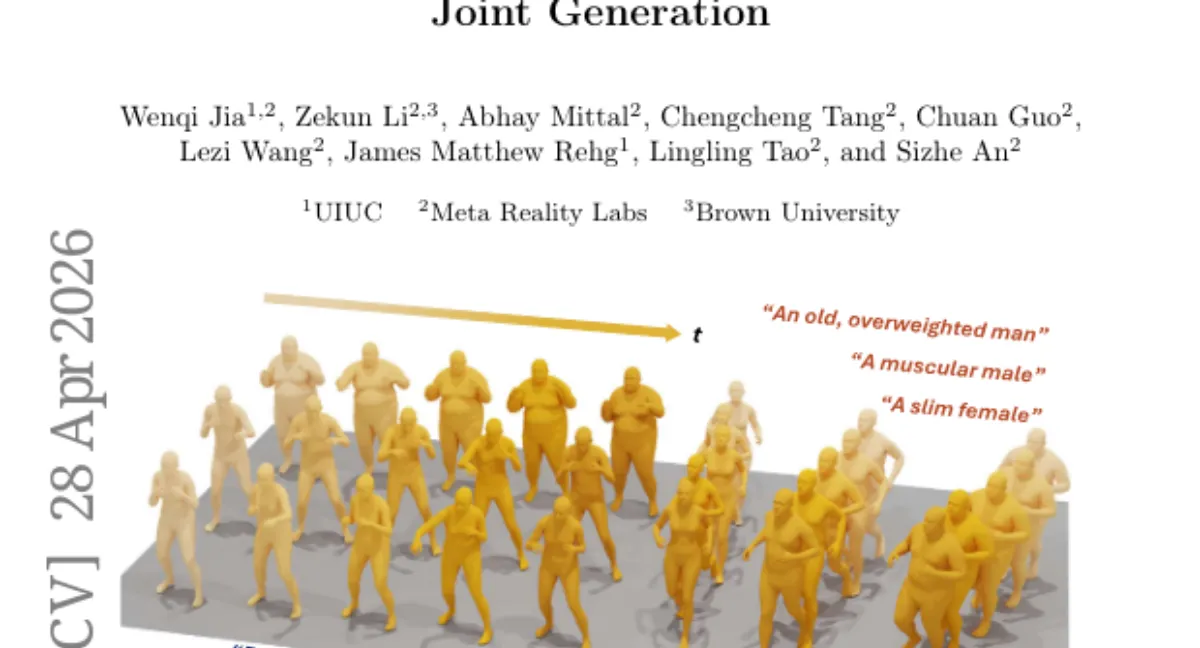 신체 형태와 동작 역학을 함께 생성하는 ID-인식 모션 생성 프레임워크