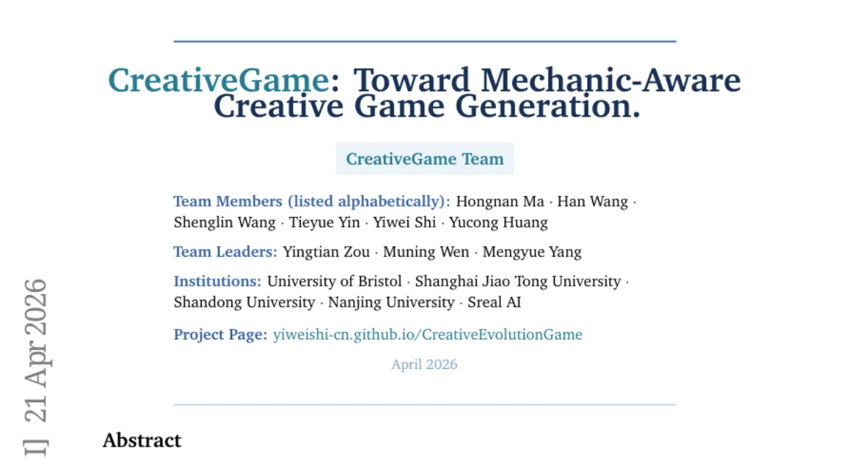 CreativeGame: multi-agent system for iterative HTML5 game generation with mechanic-guided planning and lineage memory