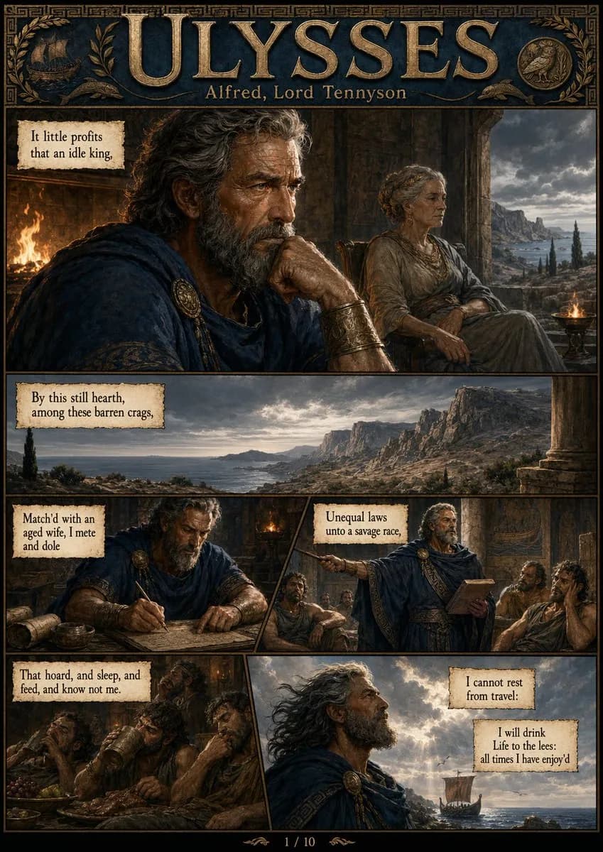 Ethan Mollick: GPT-ImageGen-2 turns Tennyson's Ulysses into 10-page comic in one shot